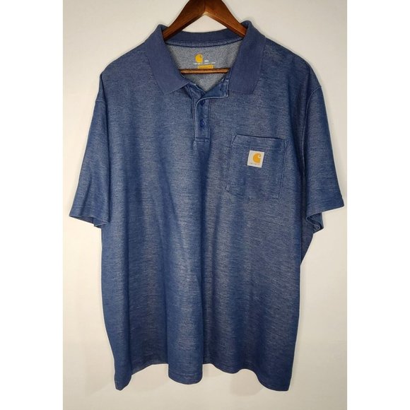 MENS CARHARTT POLO SHIRT SIZE 2XL - Picture 2 of 7
